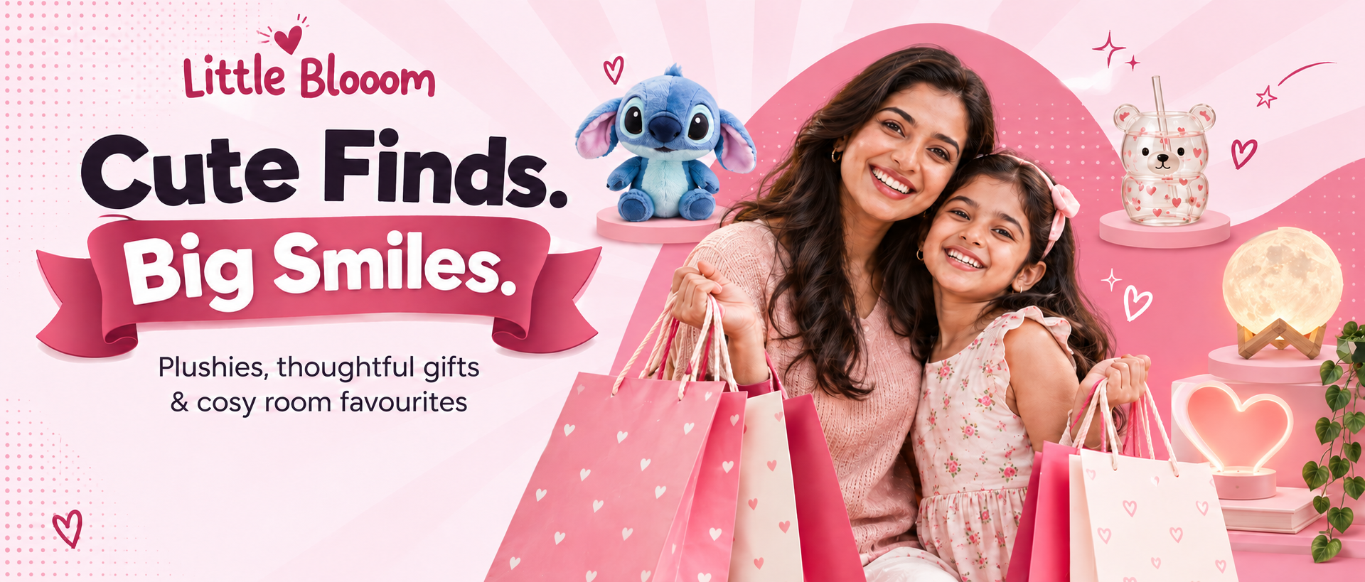 Little Blooom. Cute Finds. Big Smiles. Plushies, thoughtful gifts and cosy room favourites.